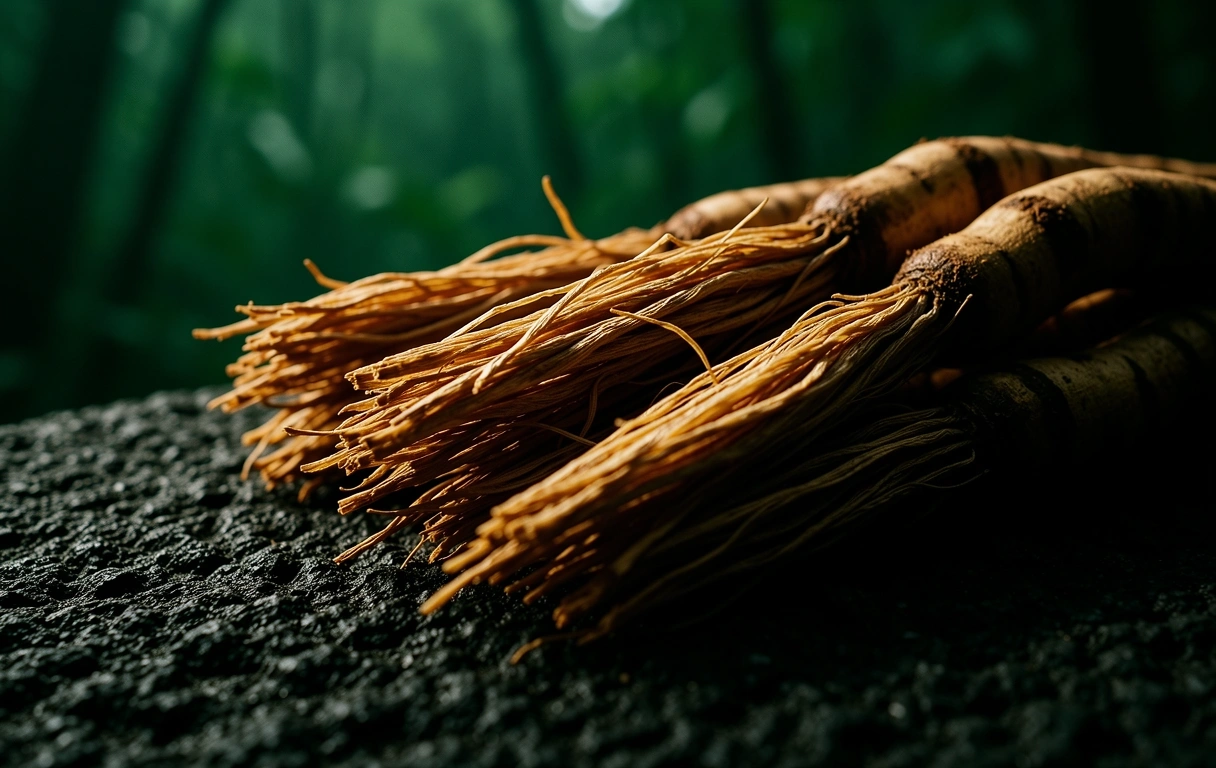 Raw Indonesian botanical roots