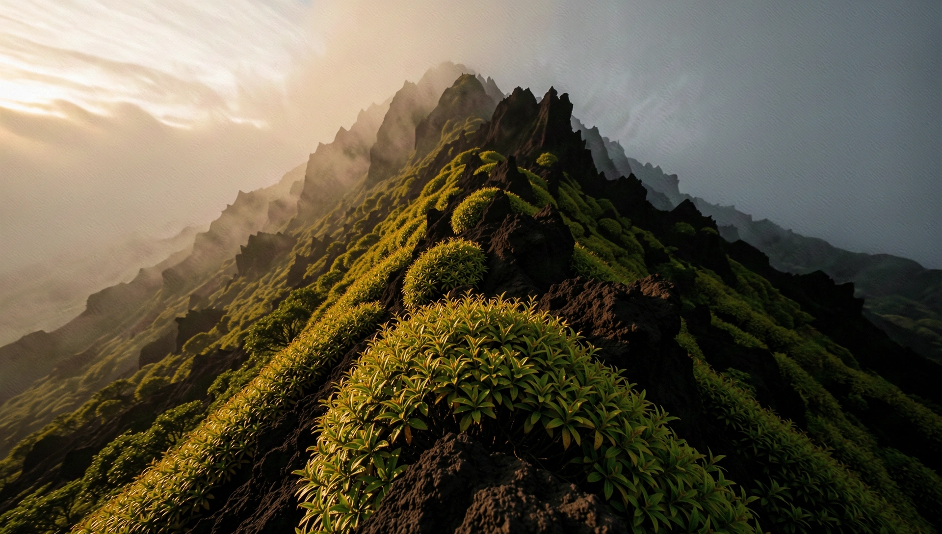 Indonesian volcanic landscape